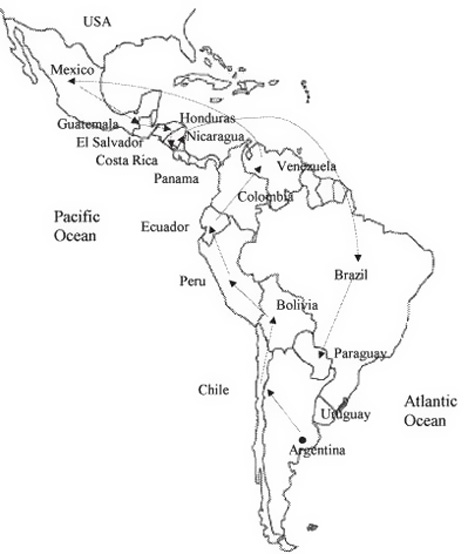 Путь ТироМобиля по Южной Америке 